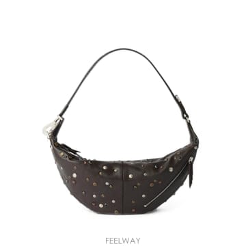  mini Quiver Clip bag in satellite studded grained buffalo l
