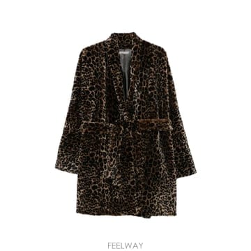 | Other Brand | Nour Hammour Raquel leopard print belted coat 12269061046536Nour Hammour Raquel leopard print belted coat 12269061