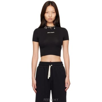 Palm Angels 26 FW �ʾ����� ���� Ŭ���� �ΰ� ���̺� Ƽ���� 262695F11000726 FW �ʾ����� ���� Ŭ���� �ΰ� ���̺� Ƽ���� 262695F1