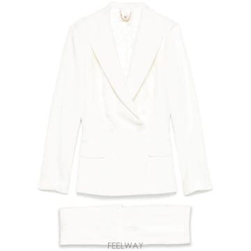 26 FW Elisabetta Franchi 더블 브레스티드 크레이프 수트 TP00251E2 TP458842