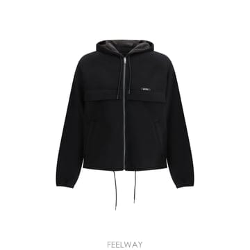 프라다 래글런 소매 후드 재킷