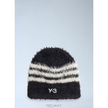 26 FW 요지야마모토 남성 3 Stripes 비니 모자 yyy0365007blk