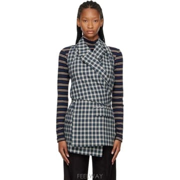 Dries Van Noten 26 FW �帮���ݳ�ư ���� ȭ��Ʈ   �׸� �鸮�� ��ư �ö��� ž 262358F06800626 FW �帮���ݳ�ư ���� ȭ��Ʈ   �׸� �鸮�� ��ư �ö�