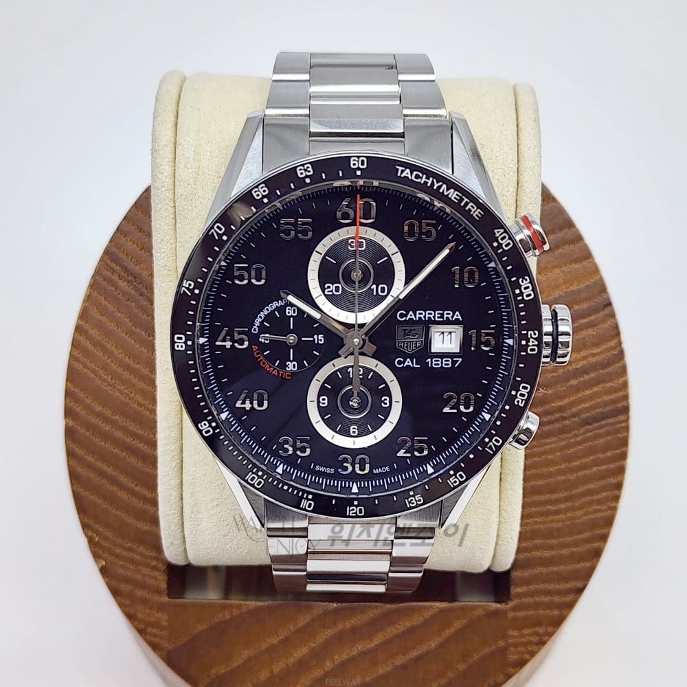 Tag Heuer [��ġ������] �±�ȣ�̾� ��� Į���� 1887 ũ�γ�׷��� 43mm CAR2A10[��ġ������] �±�ȣ�̾� ��� Į���� 1887 ũ�γ�׷�