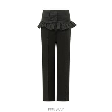 가니 스트레이트 팬츠 블랙