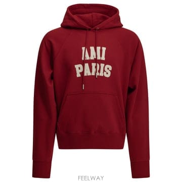 [V90]아미 USW803JE0273A202 남성 맨투맨 후드 스웨트셔츠 집업 Ami Paris Hoodie