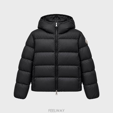 [몽클레어] FELIGULE 페리굴레 로고 패치 후드 다운 패딩 블랙 여성 패딩 1A00110 599S0 9