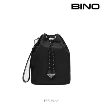 프라다 스피드락 리나일론 파우치 블랙