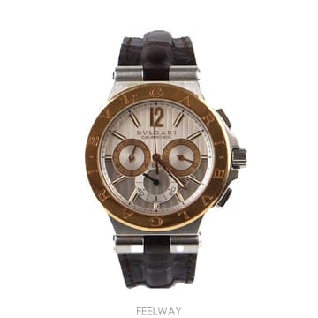 BVLGARI �Ұ��� ��ư��� Į����� 303 ũ�γ� �޺� �ð� 40mm DGP42SGCH�Ұ��� ��ư��� Į����� 303 ũ�γ� �޺� �ð� 40mm DGP