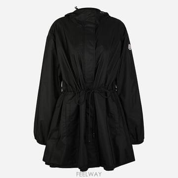 몽클레르 웨토 드로스트링 후드 자켓 블랙