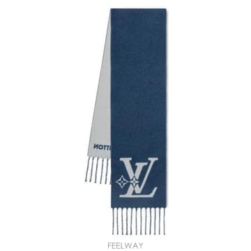 26 FW 루이비통 다크블루 LV Smash 스매시 수퍼소프트 퓨어 울 머플러