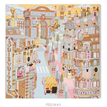 26 FW 루이비통 Paris En Beaute 파리 앙 보떼 90 실크 스퀘어 스카프