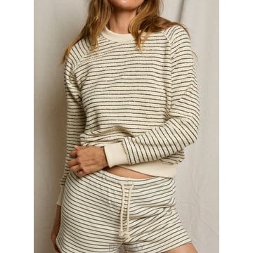 | Other Brand | perfectwhitetee alexi stripe french terry crew sweatshirtperfectwhitetee alexi stripe french terry crew sweatsh