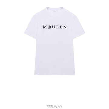 인더샵 Alexander McQUEEN 알렉산더 맥퀸 화이트 반팔 티셔츠