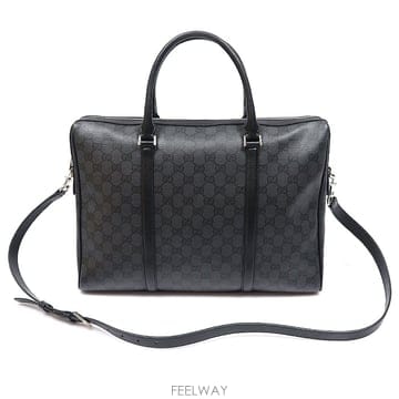 Gucci(구찌) A0007X 블랙 GG 코팅 캔버스 에센스 클래식 미디엄 브리프케이스 2WAY