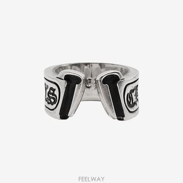 [어포드] [18] 크롬하츠 스크롤 라벨 링 반지 실버 5JIPZ690