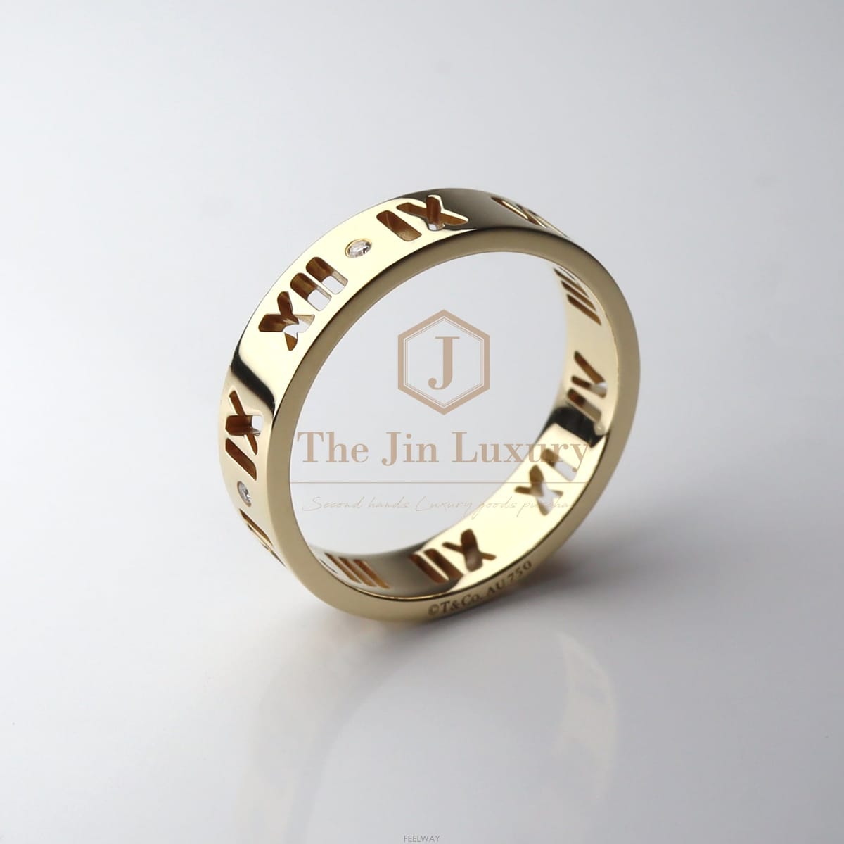 TIFFANY & Co �������Ÿ� / ���û�ǰ�� Ƽ�Ĵ� 18K ���ο� ��� 4P ���̾Ƹ�� ��Ʋ�� �Ǿ�� ���� 17.5ȣ�������Ÿ� / ���û�ǰ�� Ƽ�Ĵ� 18K ���ο� ��� 4P ����