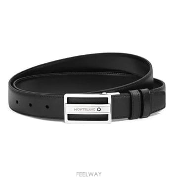 몽블랑 NEW 블랙 엠보싱 사토리얼 리버서블 벨트 30mm