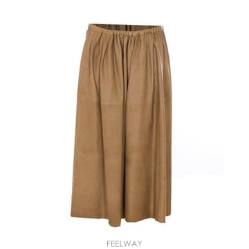 오라리 파인 베이비 카프 레더 스커트 A26SS03CB/