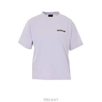 발렌시아가 마스킹 테이프 티셔츠 블랙