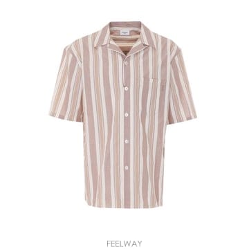 26 S/S 생로랑 CASSANDRE 스트라이프 쇼츠 슬리브 셔츠 8 B0012003020