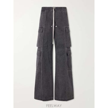 릭오웬스 다크쉐도우 점보 BELAS 와이드레그 코튼캔버스 카고 트라 B0082325540