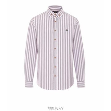 26FW 비비안웨스트우드 크랄 자카드 긴팔 셔츠 24010005 W01JMH211 GREY