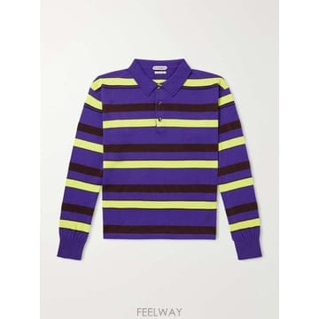 JW 앤더슨 럭비 스트라이프 코튼블렌드 폴로 셔츠 KW1521-YN B0082325641