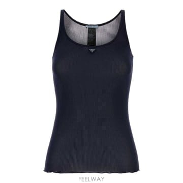 26 FW 프라다 리브 로고 탱크탑 F0216 39701SOOO6081