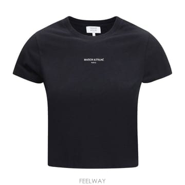 26 FW 메종 키츠네 로고 엠브로이디드 티셔츠 P199 QW00100KJ7026