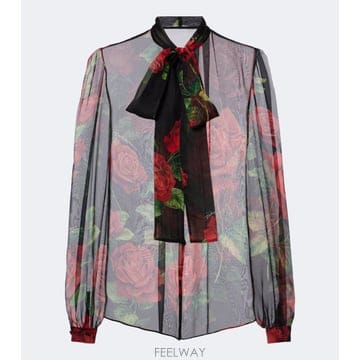Dolce&Gabbana 26 FW ��ü�ذ��ٳ� �÷η� �þ� ��ũ ���� ����콺 TP58113112826 FW ��ü�ذ��ٳ� �÷η� �þ� ��ũ ���� ����콺 TP58