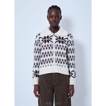 26 FW 몽클레어 여성 Fair Isle Zip Cardigan L2093 9B00058 N1293 040