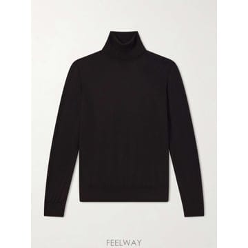 26 FW 던힐 다크 브라운 캐시미어 터틀넥 스웨터 TP581698903