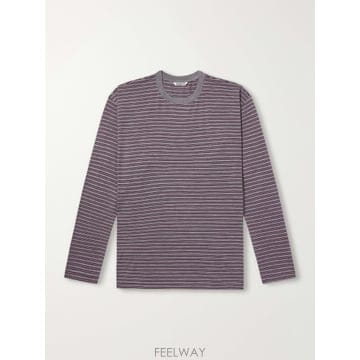 26 FW 오라리 그레이 스트라이프 울 저지 티셔츠 TP581698089