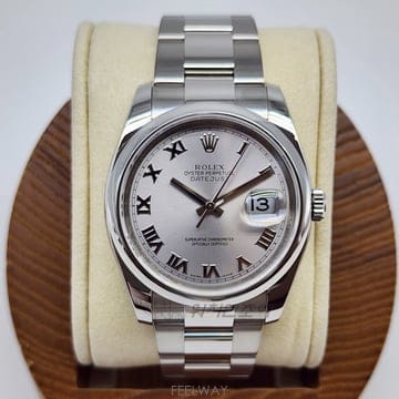 [워치엔조이] 로렉스 데이저스트 36mm 116200 로듐로만 돔베젤 오이스터 남성시계
