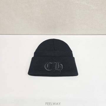 크롬하츠 CH 로고 워치 캡 비니 블랙 새상품