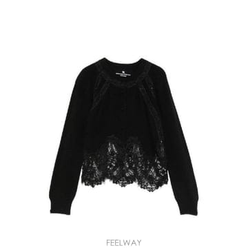 에르마노 설비노 여성 CASHMERE LACE 가디건
