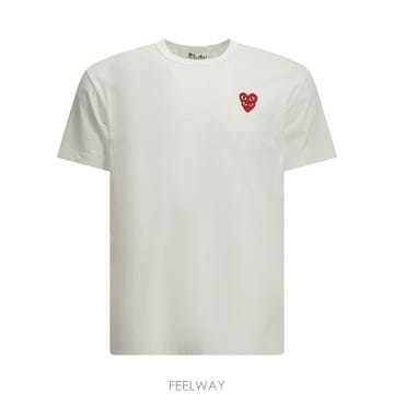 Comme des Garcons [V90]�ĵ������� AX T288 0512 WHITE ���� Ƽ���� ���� ����Ƽ Double Heart Cre[V90]�ĵ������� AX T288 0512 WHITE ���� Ƽ���� ���� ��