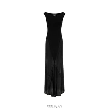 Alaia [X45]�˶��̾� AA9R3260J132D 995 ���� ���ǽ� �� �̵� �̴� �巹�� Black jersey[X45]�˶��̾� AA9R3260J132D 995 ���� ���ǽ� �� �̵� ��