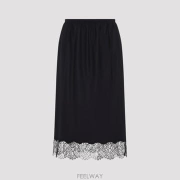26FW 까르벵 미디 스커트 6262K21045 N999 BLACK