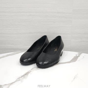 [럭스유] 38.5 / 샤넬 CC로고 진주 레더 펌프스 미들힐