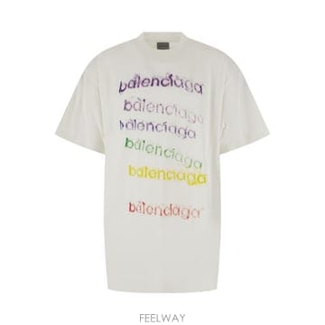 26FW 발렌시아가 반팔 티셔츠 850345TVVK9 9000 WHITE