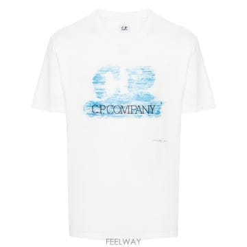 [당일]CP 로고 프린트 티셔츠 화이트 16CMTS299A 005431G 103
