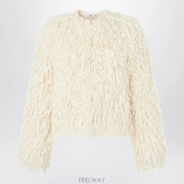 26 F/W 펜디 아이보리 크롭 자켓 인 캐시미어 & 모헤어 FZJ6 B0052326718