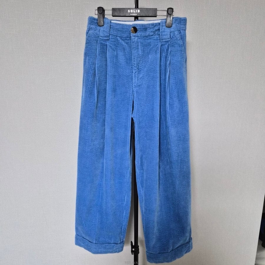 GANNI ���� �ڵ���� ���� �ø��� Ʈ����� �ǹ� ����ũ ���� Ganni Corduroy Loose Pleat Tro���� �ڵ���� ���� �ø��� Ʈ����� �ǹ� ����ũ ���� Ga
