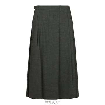 브루넬로 쿠치넬리 미드 그레이 버진 울 롱 스커트 MPW07G395 B0482005105