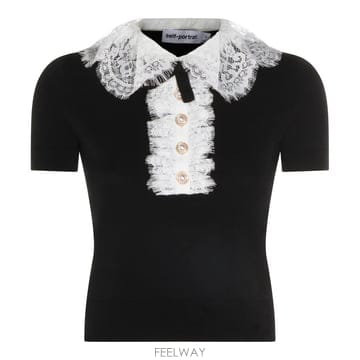 셀프 포트레이트 블랙 울 스웨터 PF26134TBBLACK B0482048796