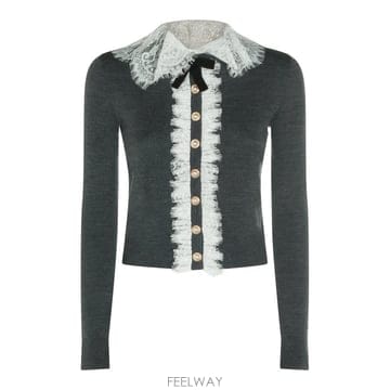 셀프 포트레이트 그레이 울 스웨터 PF26134CGRGREY B0482048810