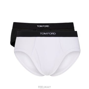톰포드 블랙 & 화이트 코튼 투 팩 브리프 T4XC11040999 B0482123674