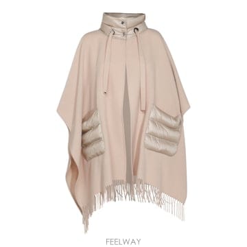 에르노 울 & 나일론 케이프 베이지